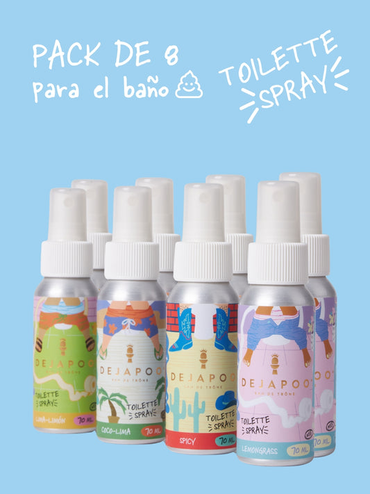 Pack 8 sprays para el baño – 2 de cada aroma (8x70ml)
